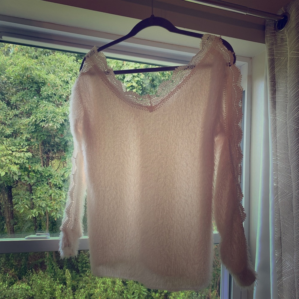 Super soft lace detail sweater